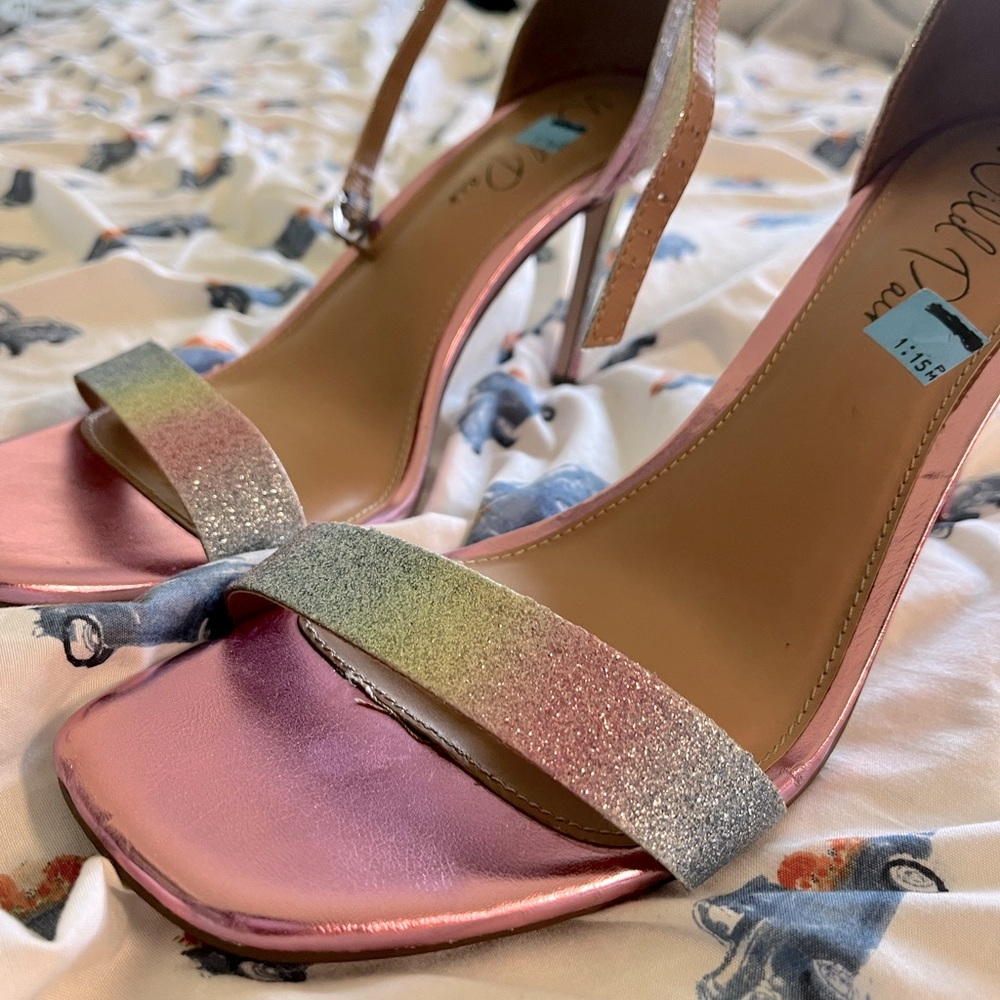 Size 11 rainbow sparkly heels